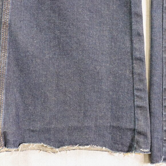 7 For All Mankind Denim Trouser Womens 27 In Y2K Retro Runaway Jeans *Raw Hem - Picture 7 of 12